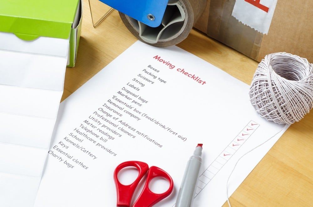 A useful checklist for moving house for you and your partner